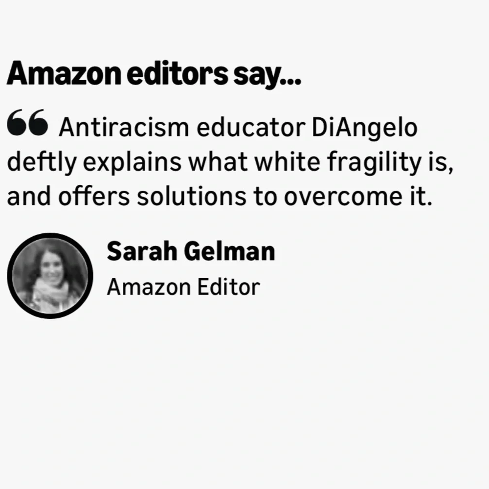 White Fragility by Robin DiAngelo - Black & White Paperback, Used good condition